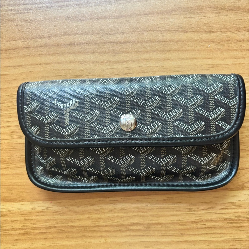 Authentic Goyard Black Wallet Pouch Clutch